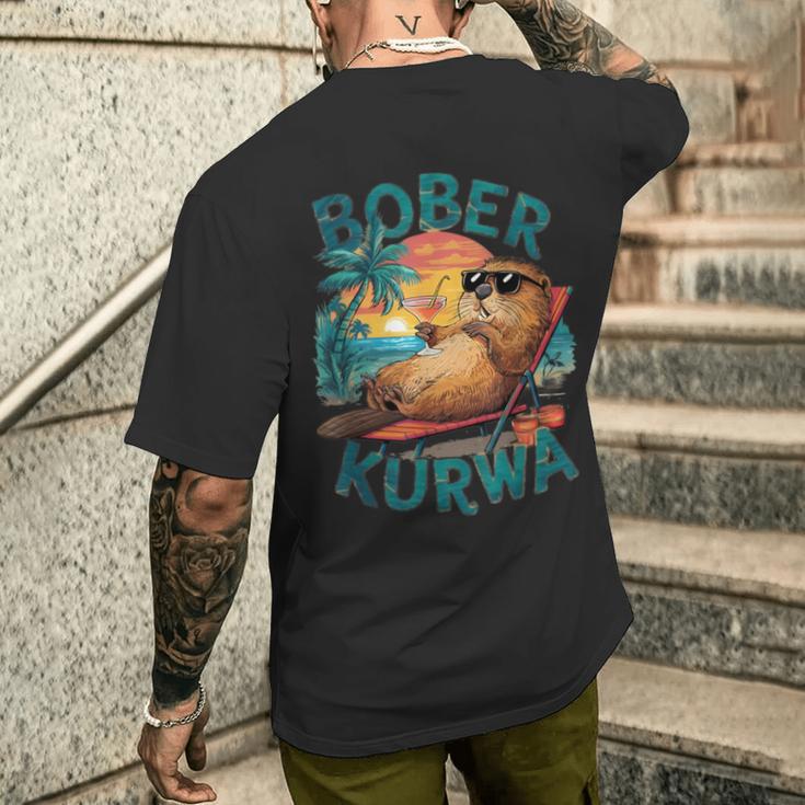 Bobr Kurwa Meme Bober Kurwa T-Shirt mit Rückendruck Geschenke für Ihn