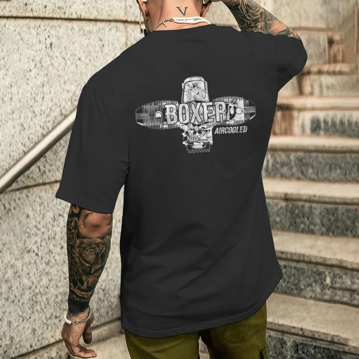 Boxer Aircooled R Series Twin Cylinder Boxer Engine Motorcycle T-Shirt mit Rückendruck Geschenke für Ihn