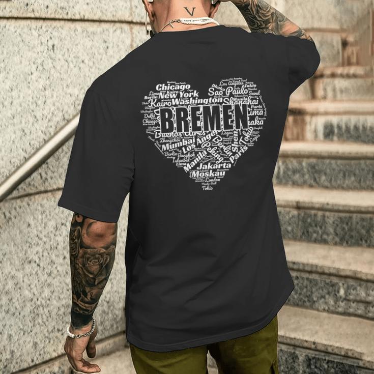 Bremen City Souvenir Travel Home T-Shirt mit Rückendruck Geschenke für Ihn