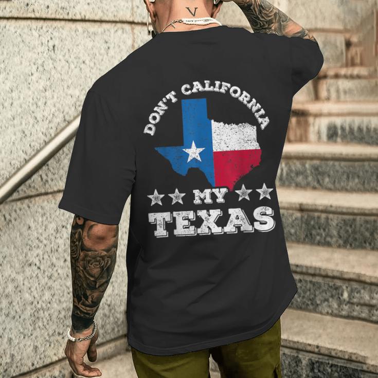 Californie Texas Dictons Patriotique Fierté Texan T-shirt imprimé au dos Cadeaux pour lui