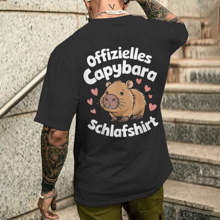 Capybara Official Capybara Sleep T-Shirt mit Rückendruck Geschenke für Ihn