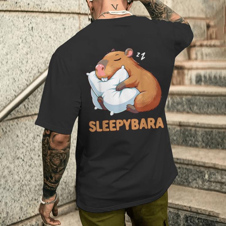 Capybara Sleep Sleepybara Nightdress Capybara Sleep T-Shirt mit Rückendruck Geschenke für Ihn