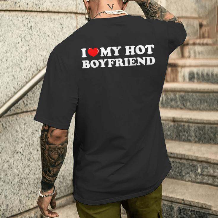 Chemise I Love My Hot Boyfriend I Heart My Hot Boyfriend T-shirt imprimé au dos Cadeaux pour lui