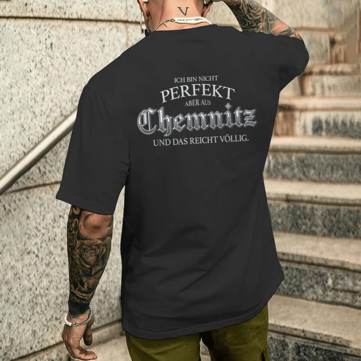 Chemnitz Souvenir Lustige Stadt Motive T-Shirt mit Rückendruck Geschenke für Ihn