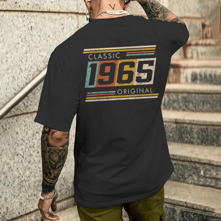 Classic 1965 Originalintage Birthday Est 1965 Edition T-Shirt mit Rückendruck Geschenke für Ihn