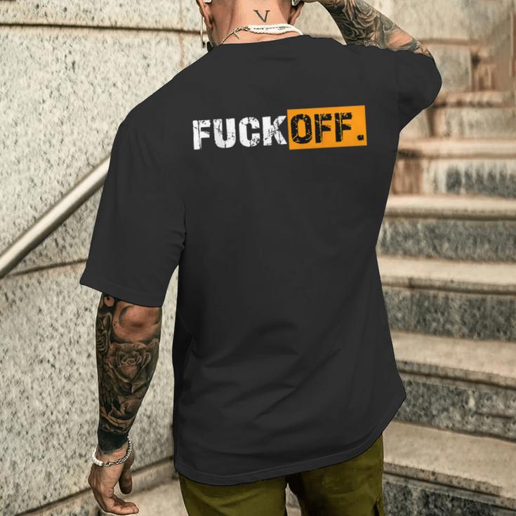 Classic Fack Off T-Shirt mit Rückendruck Geschenke für Ihn