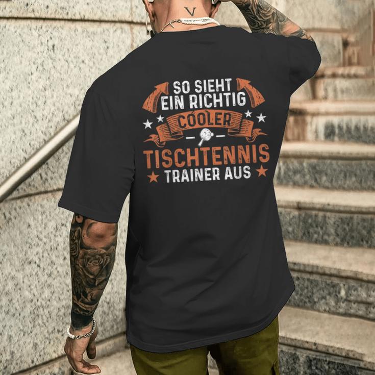 Coach With Ein Richtig Cool Table Tennis Trainer T-Shirt mit Rückendruck Geschenke für Ihn