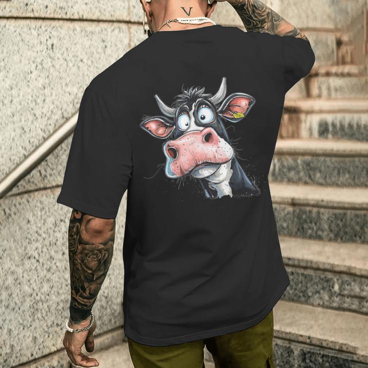 Colourful Cow I Cow T-Shirt mit Rückendruck Geschenke für Ihn