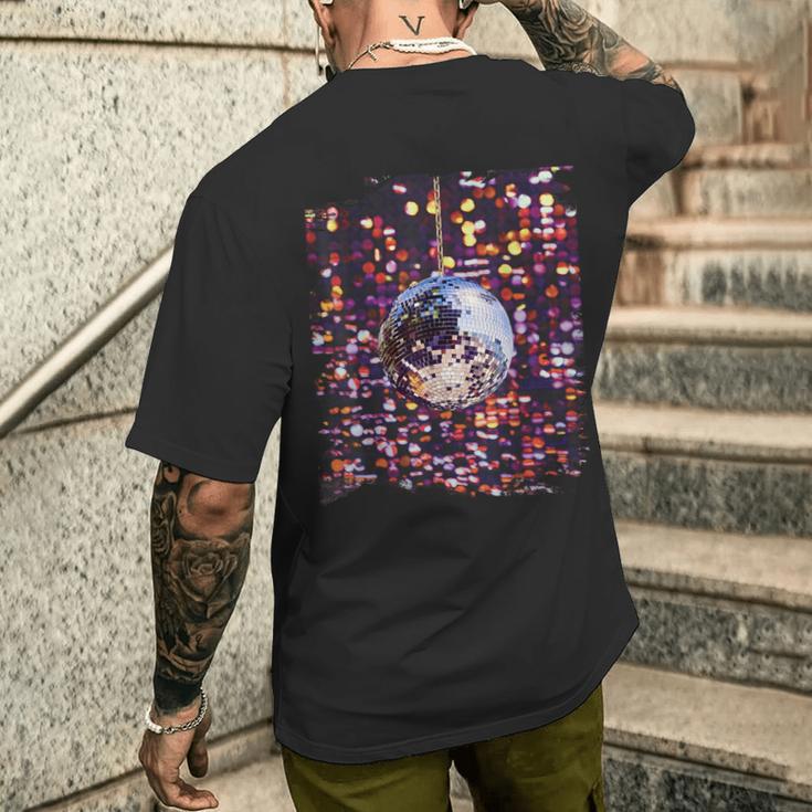 Colourful Disco Ball Retrointage Club 70S T-Shirt mit Rückendruck Geschenke für Ihn