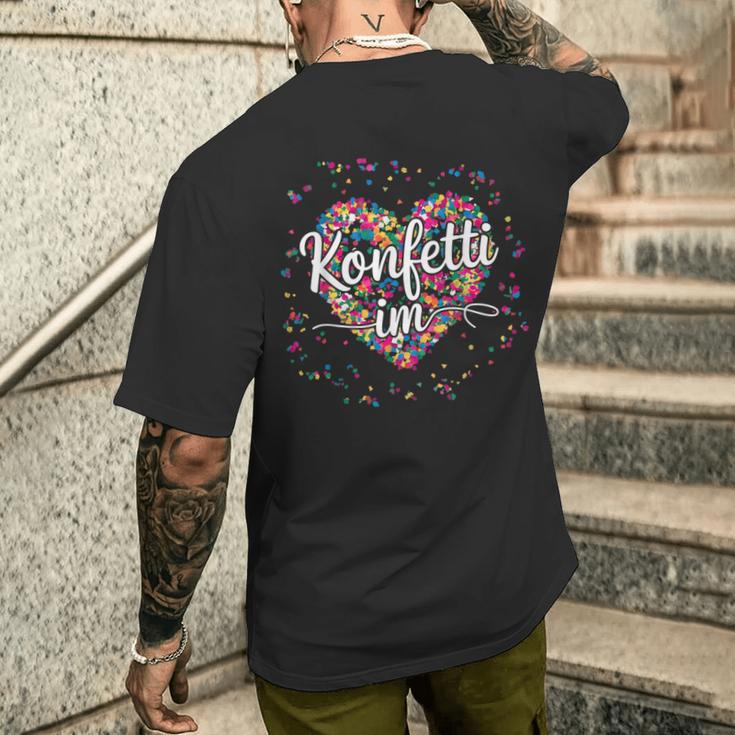 Confetti In The Heart Carnival T-Shirt mit Rückendruck Geschenke für Ihn