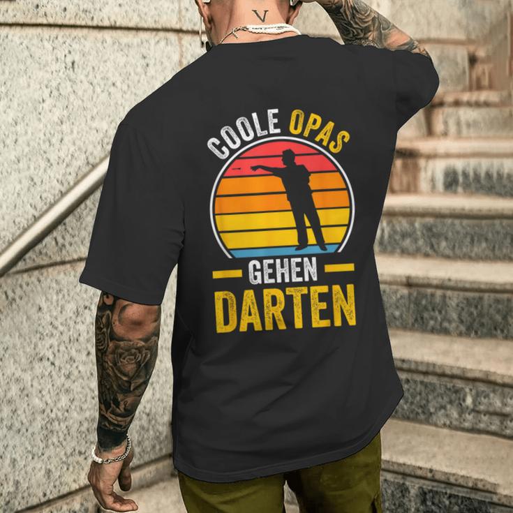 Cool Opas Going Dart Grandpa Dart T-Shirt mit Rückendruck Geschenke für Ihn