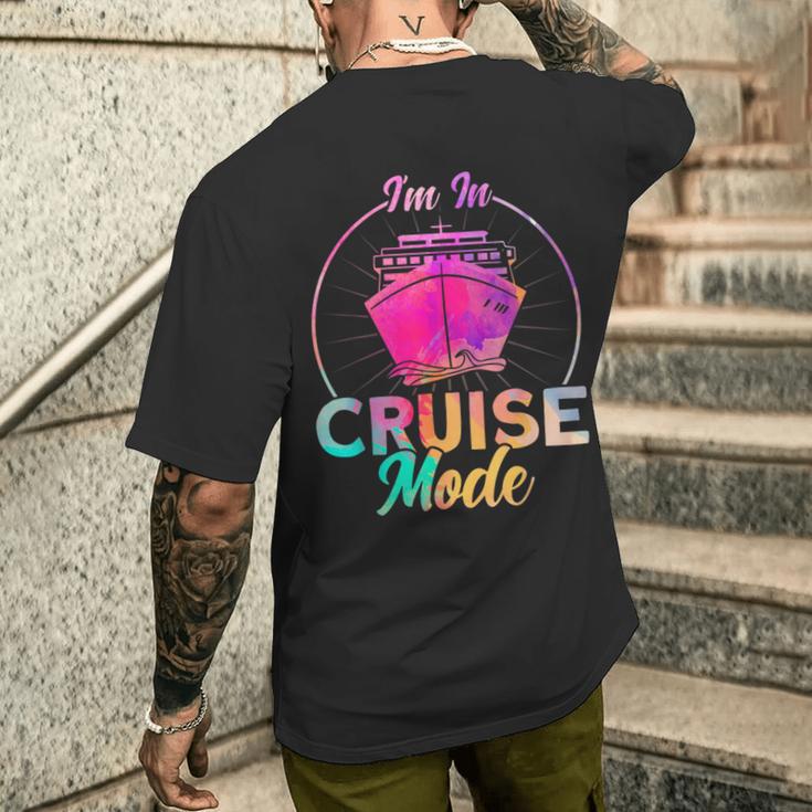 Cruise Cruise Mood Watercolour Family Group T-Shirt mit Rückendruck Geschenke für Ihn