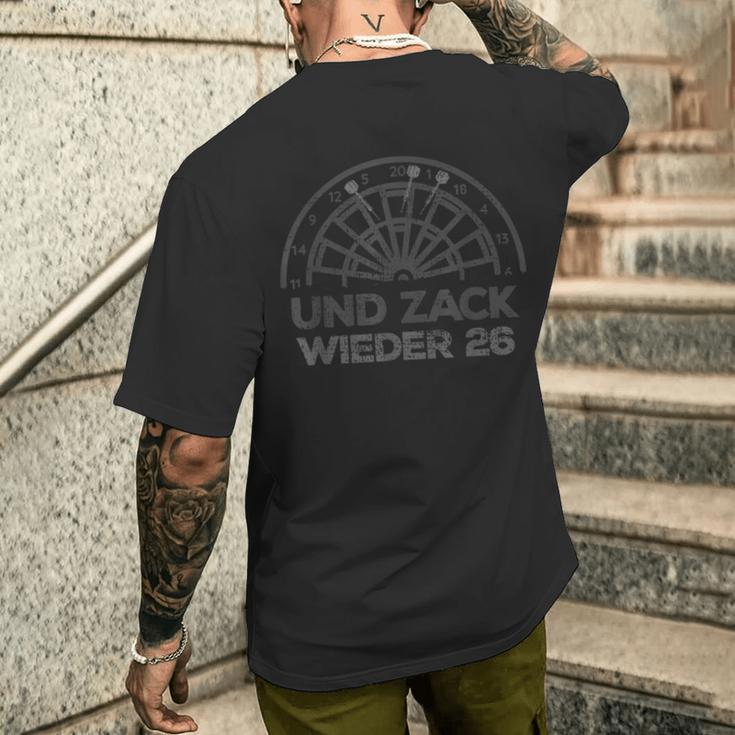 Dart Und Zack Wieder 26 Dartboard Retro Dart T-Shirt mit Rückendruck Geschenke für Ihn