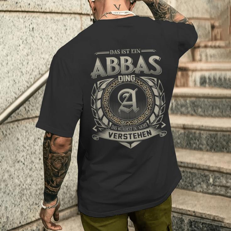 Das Ist Ein Abbas Ding Abbas Name T-Shirt mit Rückendruck Geschenke für Ihn