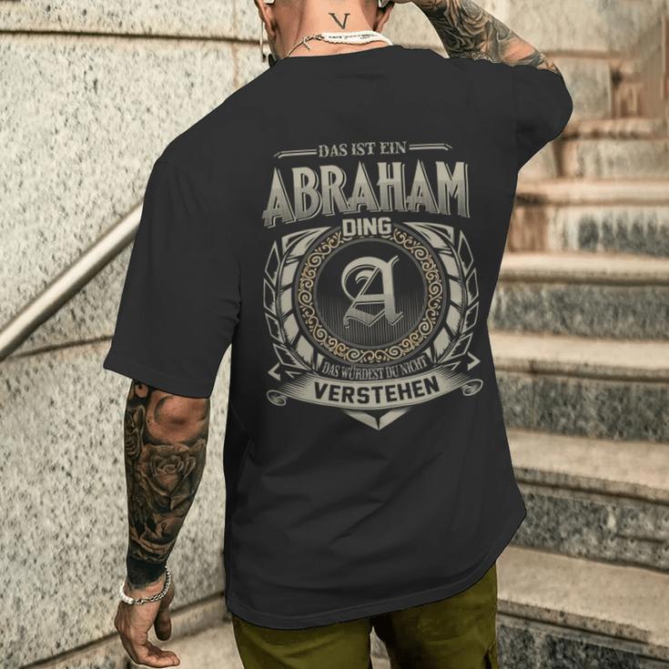 Das Ist Ein Abraham Ding Abraham Name T-Shirt mit Rückendruck Geschenke für Ihn