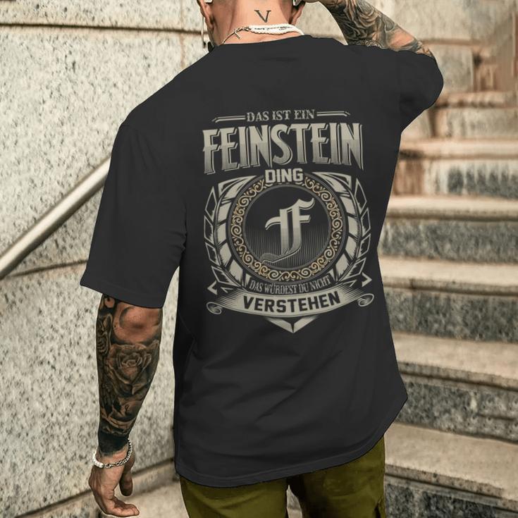 Das Ist Ein Feinstein Ding Feinstein Name T-Shirt mit Rückendruck Geschenke für Ihn