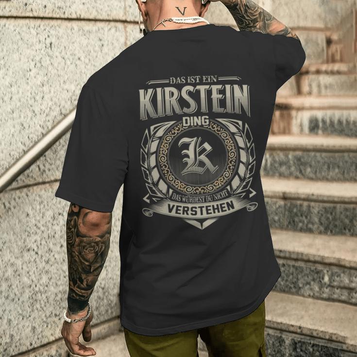 Das Ist Ein Kirstein Ding Kirstein Name T-Shirt mit Rückendruck Geschenke für Ihn