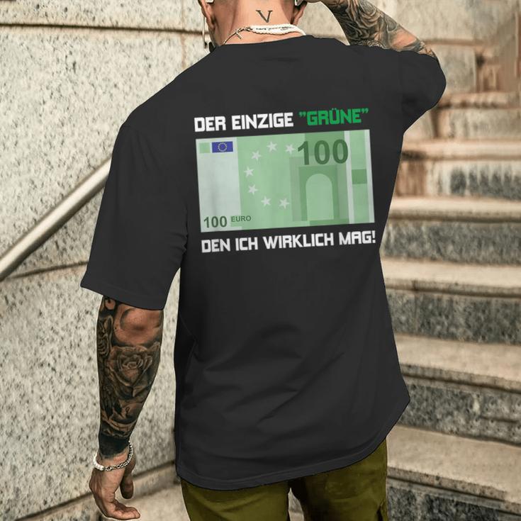 Der Einzige Grüne Den Ich Wirklich Mag 100 Euro Bill Green S T-Shirt mit Rückendruck Geschenke für Ihn