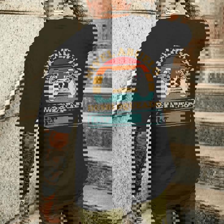 Día Del Padre Chicos Gamer Nivel Abuelo Desbloqueado Gaming Camiseta Hombre Estampado Espalda Regalos para él