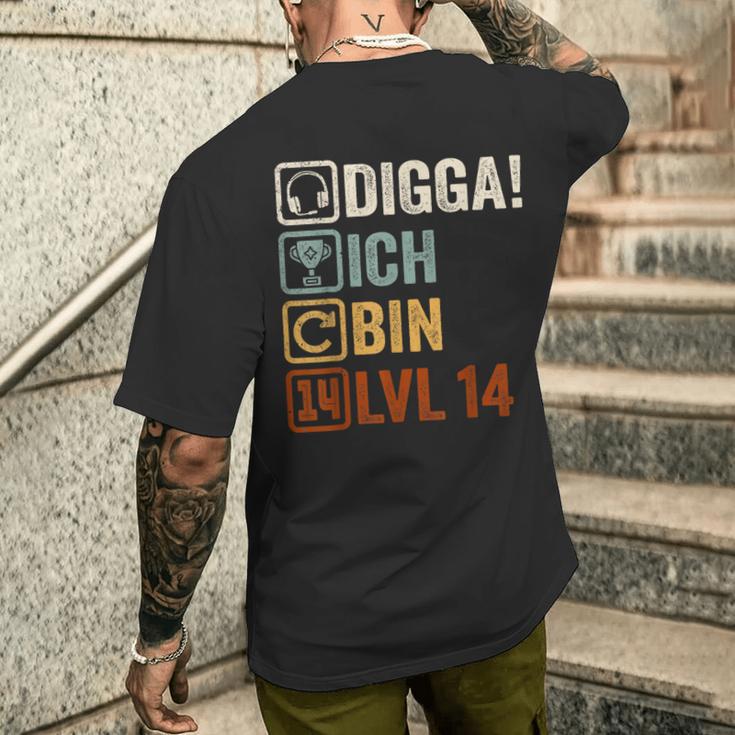 With Digga Ich Bin 14 Jahre Junge Geburtstag T-Shirt mit Rückendruck Geschenke für Ihn