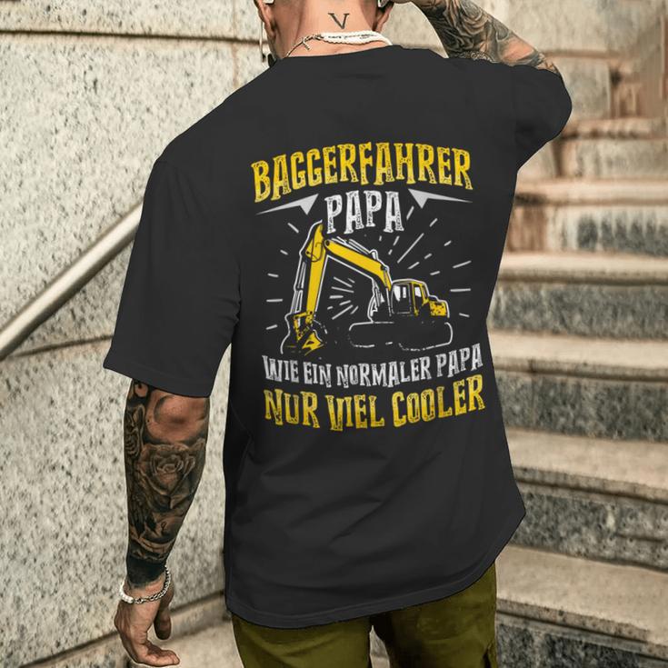 Digger Driver Dad Construction Machine Digger Driver Slogan T-Shirt mit Rückendruck Geschenke für Ihn