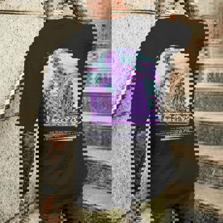 Diógenes Y2k Pastel Estética Estoica Cita Divertido Estoicismo Camiseta Hombre Estampado Espalda Regalos para él