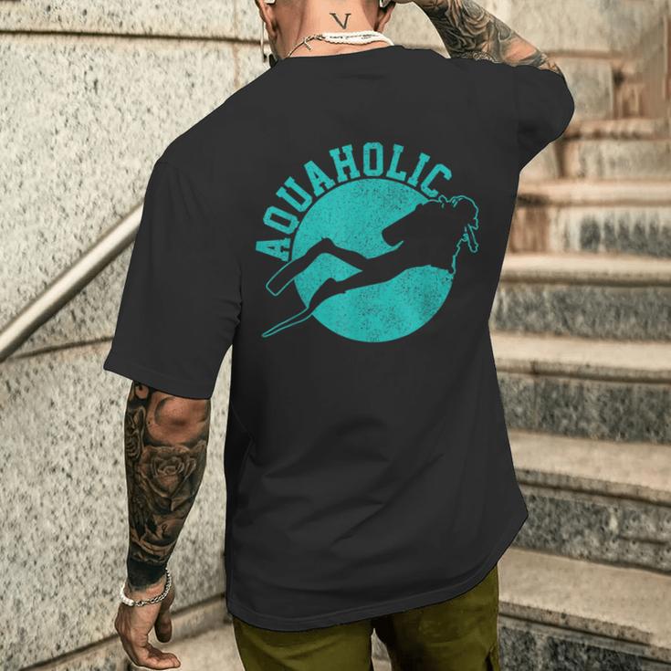 Diver Aquaholic Diving T-Shirt mit Rückendruck Geschenke für Ihn