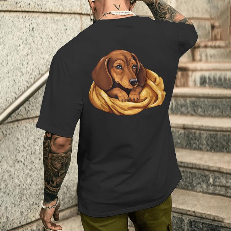 Dog Dachshund Official Favourite Sleeping Dachshund T-Shirt mit Rückendruck Geschenke für Ihn