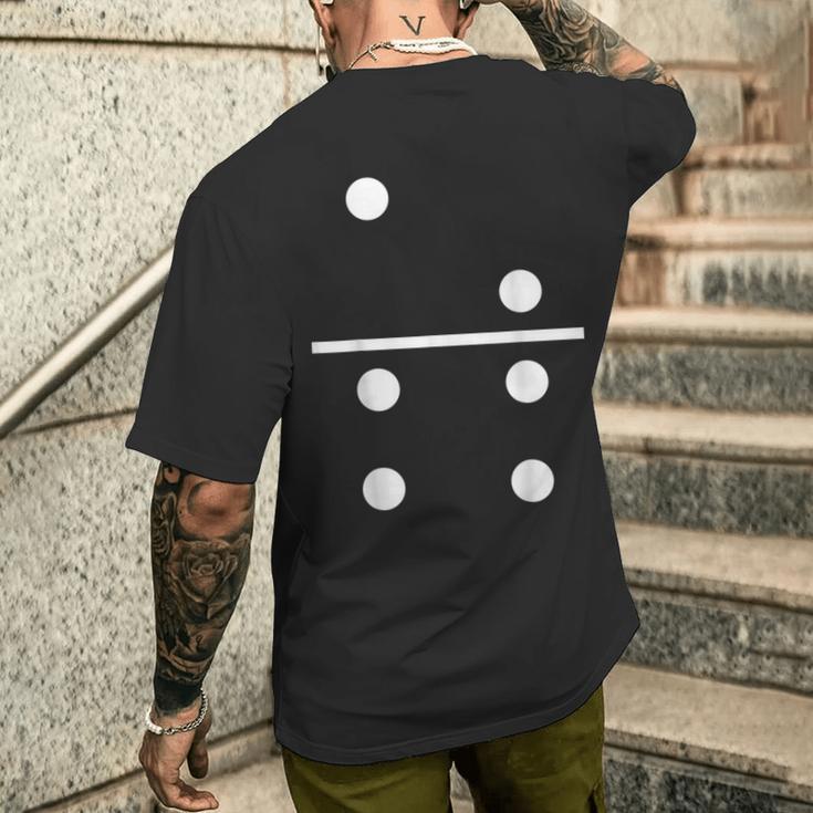 Domino Stein 2Ã4 Tile Stone Carnival Costume T-Shirt mit Rückendruck Geschenke für Ihn