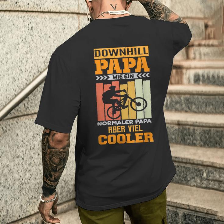 Downhill Papa Bicycle Bike Mtb T-Shirt mit Rückendruck Geschenke für Ihn