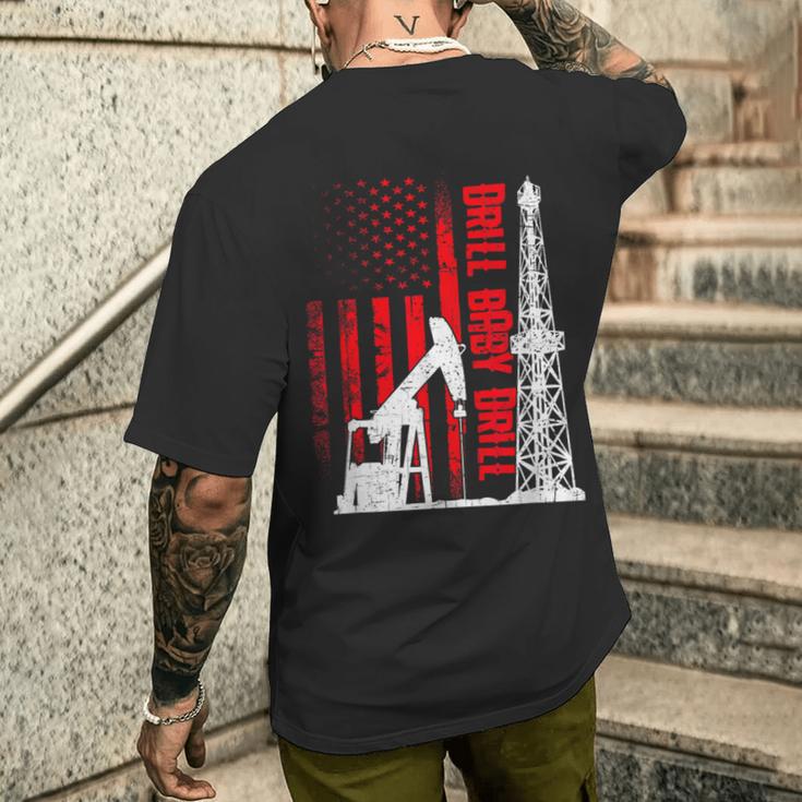 Drill Baby Drill Oil Field Worker T-Shirt mit Rückendruck Geschenke für Ihn