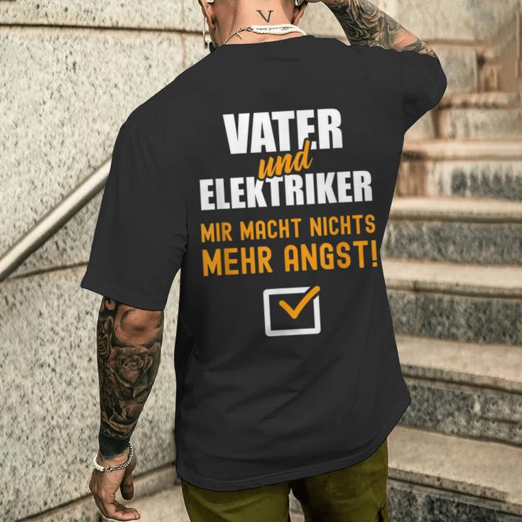 Electrician Father Dad Birth T-Shirt mit Rückendruck Geschenke für Ihn