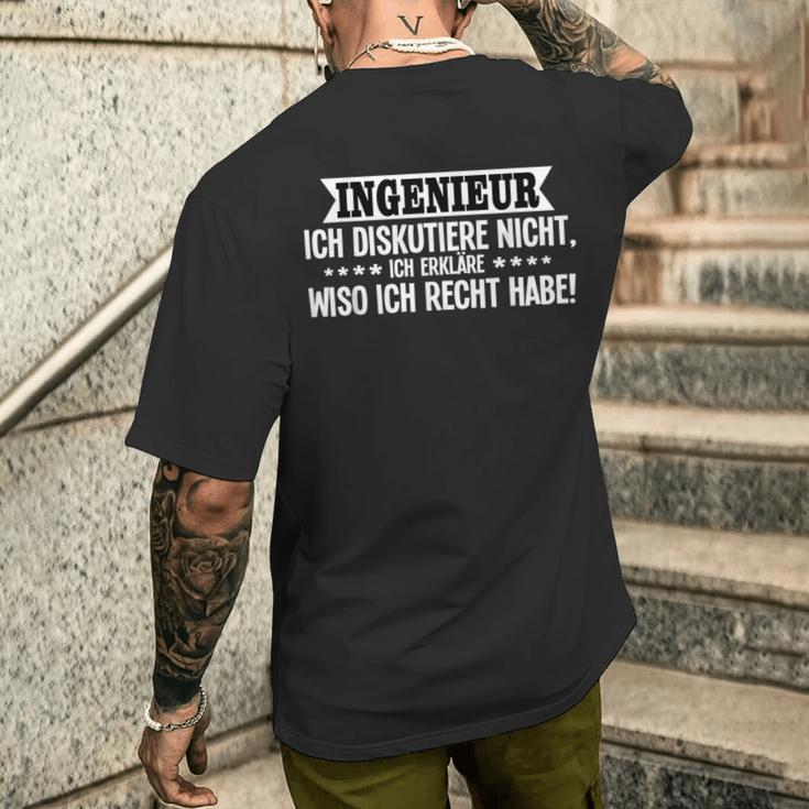 Engineer Saying Mechanical Engineer Engineer T-Shirt mit Rückendruck Geschenke für Ihn