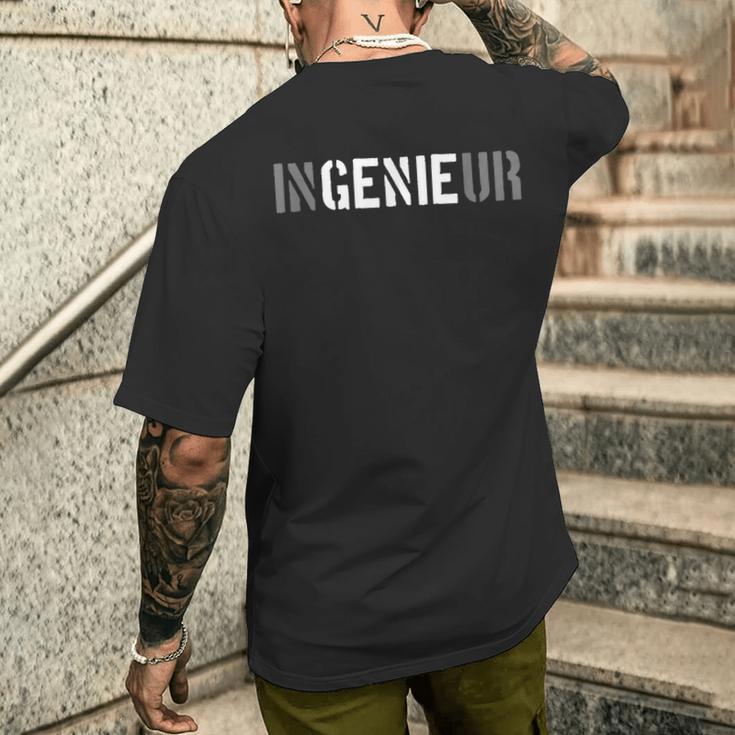 Engineur Genie Economy Engineer Mechanical Engineering Study T-Shirt mit Rückendruck Geschenke für Ihn