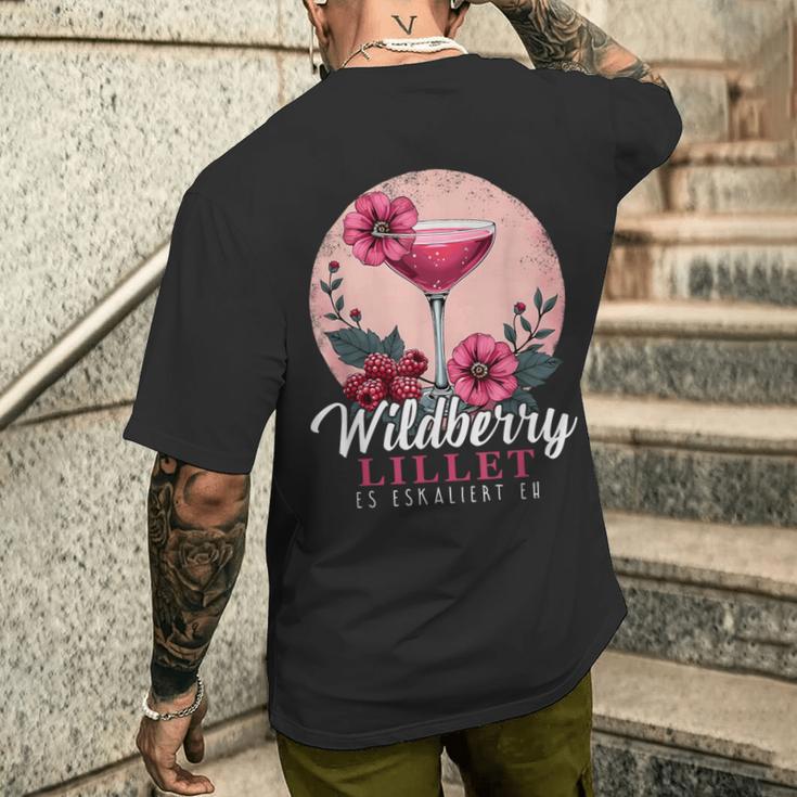 Es Eskaliert Eh Sommer Cocktail Party Wildberry Lillet Damen T-Shirt mit Rückendruck Geschenke für Ihn