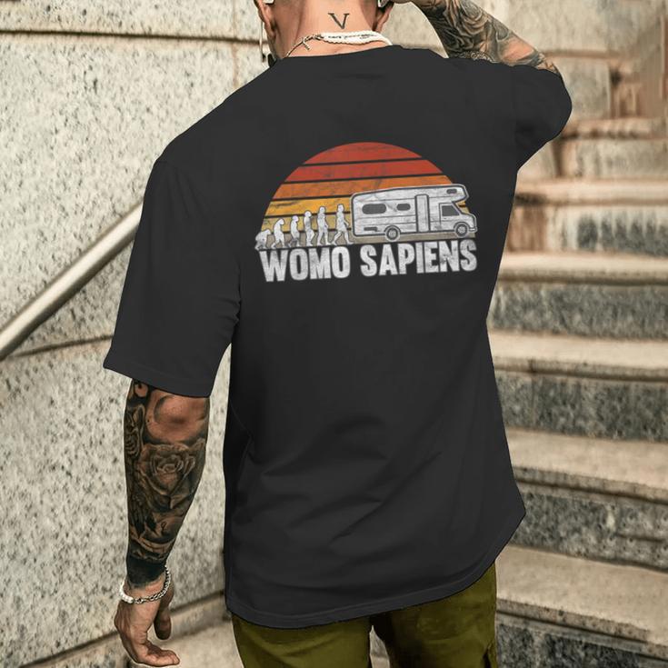 Evolution Caravan Camping Womo Sapiens T-Shirt mit Rückendruck Geschenke für Ihn