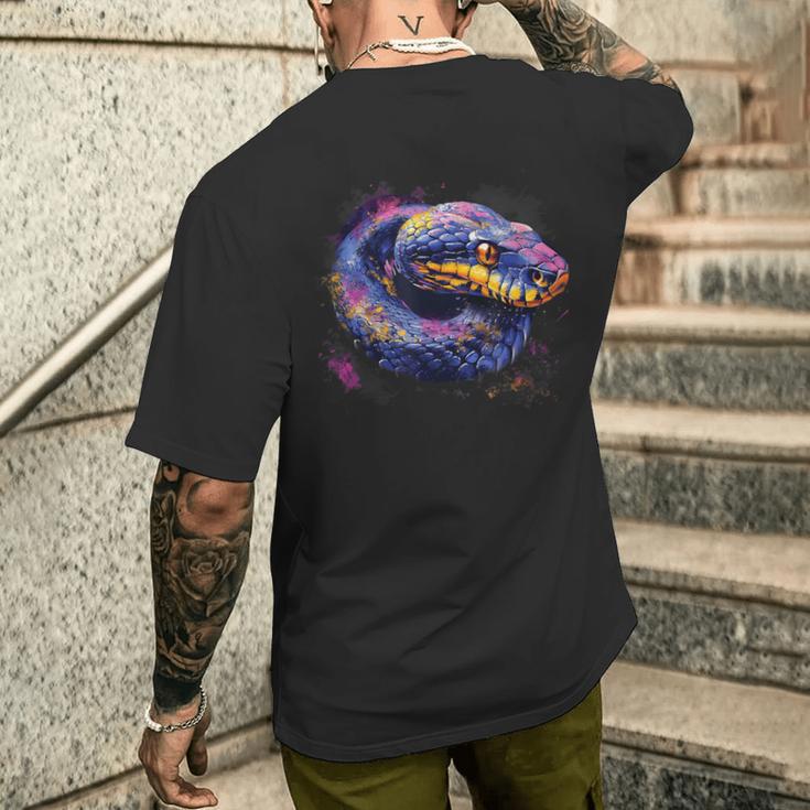 Exotic Python And Snakes T-Shirt mit Rückendruck Geschenke für Ihn