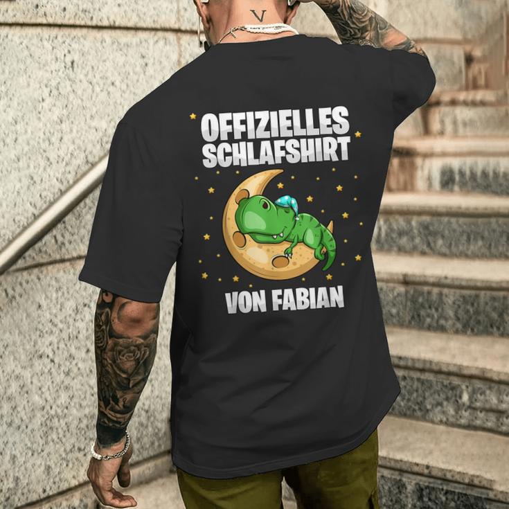 Fabian Official Sleep Personalised T-Shirt mit Rückendruck Geschenke für Ihn