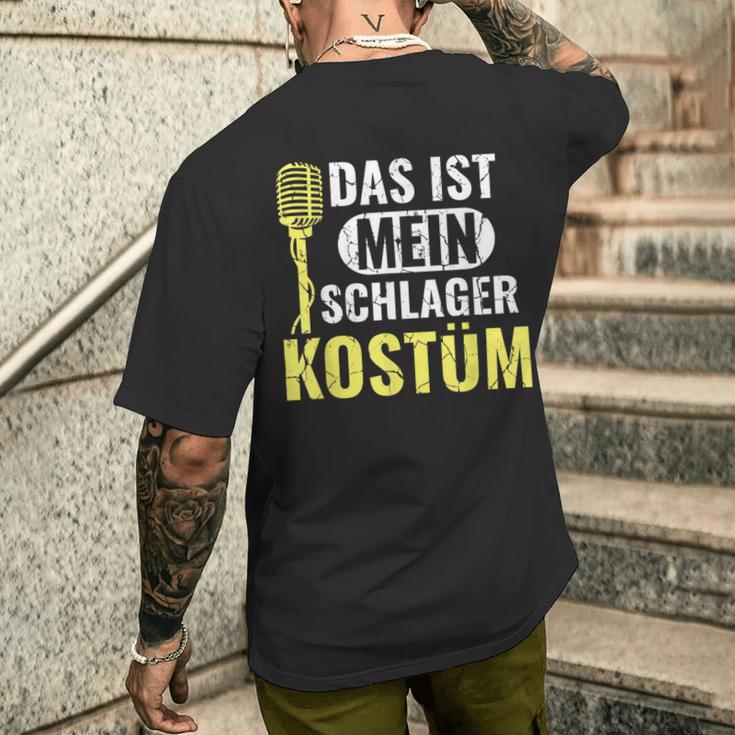 Fancy Dress Folk Music Das Ist Mein Schlager Costume T-Shirt mit Rückendruck Geschenke für Ihn