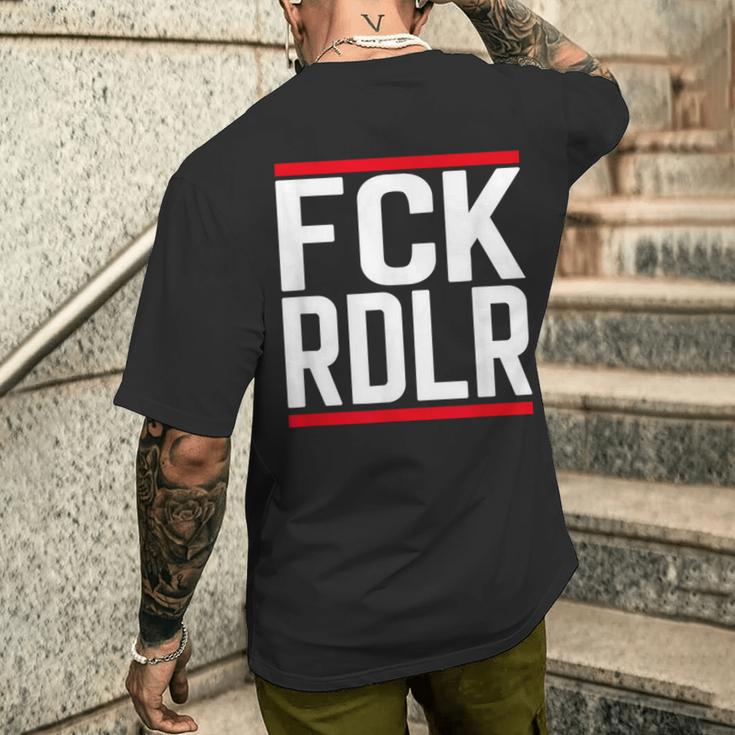 Fck Rdlr Anti Radler Saying And Statement Party S T-Shirt mit Rückendruck Geschenke für Ihn