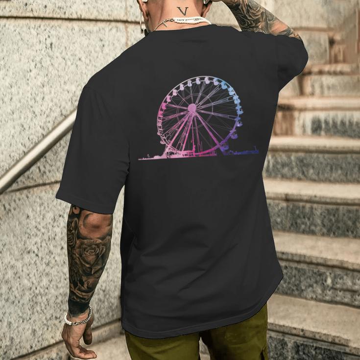 Ferris Wheel Fair Lovers Kirmes Fan T-Shirt mit Rückendruck Geschenke für Ihn