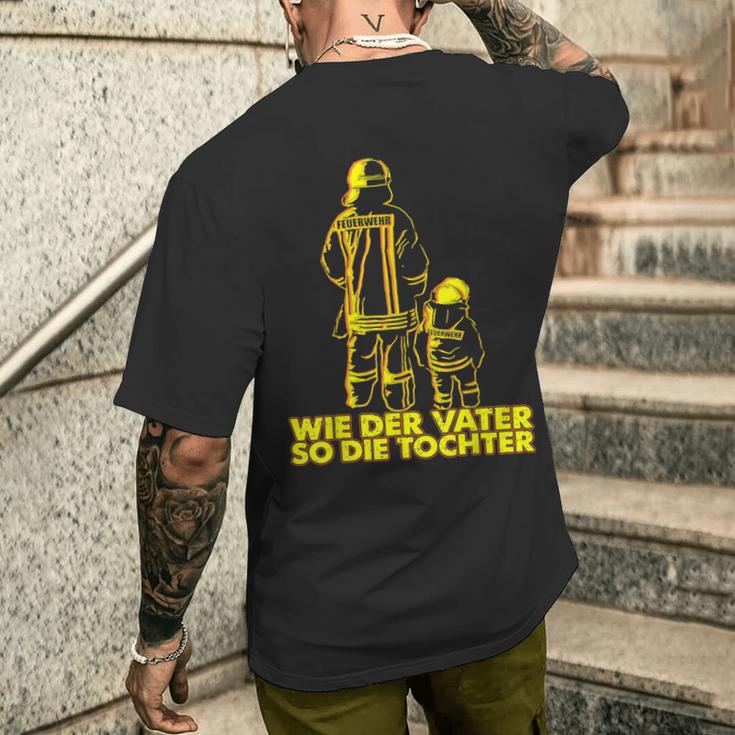 Firefighter Boys' Like Der Fater So Die Dochter T-Shirt mit Rückendruck Geschenke für Ihn