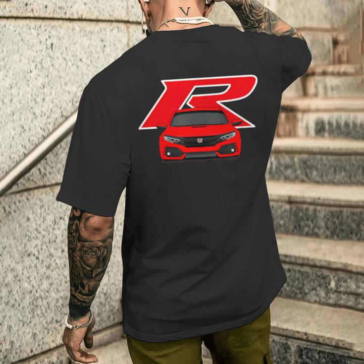 Fk8 Civic Type R Rally Red T-Shirt mit Rückendruck Geschenke für Ihn