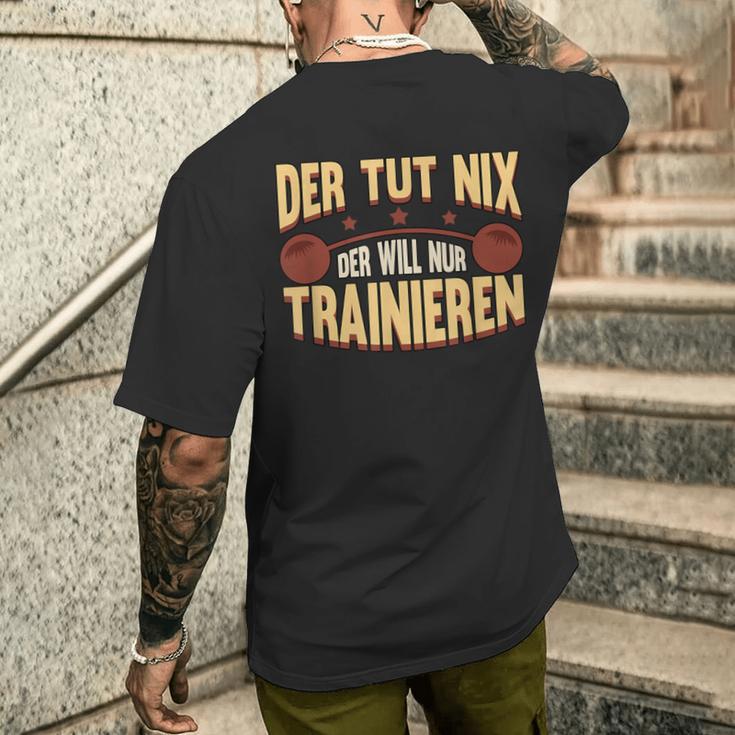 Der Tut Nix Training Saying Strength Sports Muscle T-Shirt mit Rückendruck Geschenke für Ihn