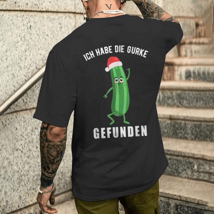 Ich Habe Die Gurke Finden Weihnachtsgurken Sieger T-Shirt mit Rückendruck Geschenke für Ihn