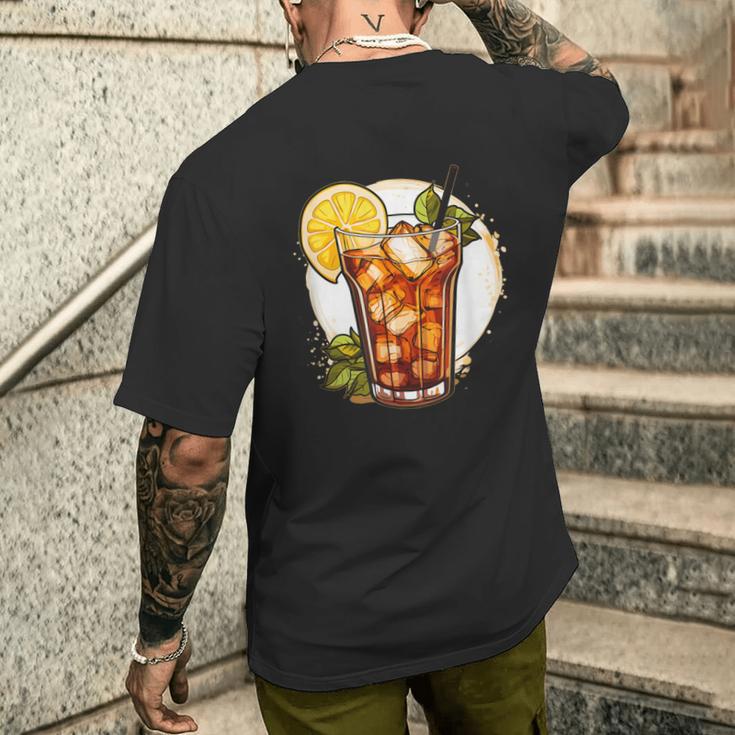 Long Island Iced Tea Cocktail Costume T-Shirt mit Rückendruck Geschenke für Ihn