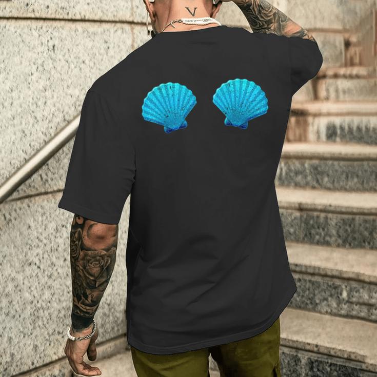 Mermaid Shell Bra Top Festival Shell Party T-Shirt mit Rückendruck Geschenke für Ihn