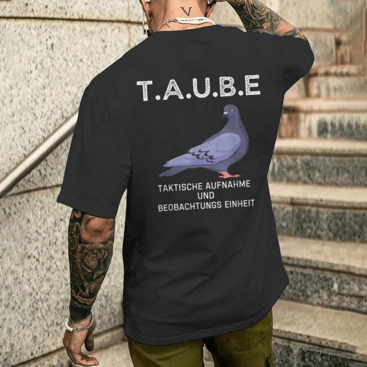 Pigeons Pigeon Meme German Meme T-Shirt mit Rückendruck Geschenke für Ihn