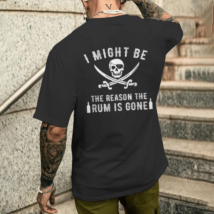 Pirate Pirate Drinking Rum Cruise T-Shirt mit Rückendruck Geschenke für Ihn