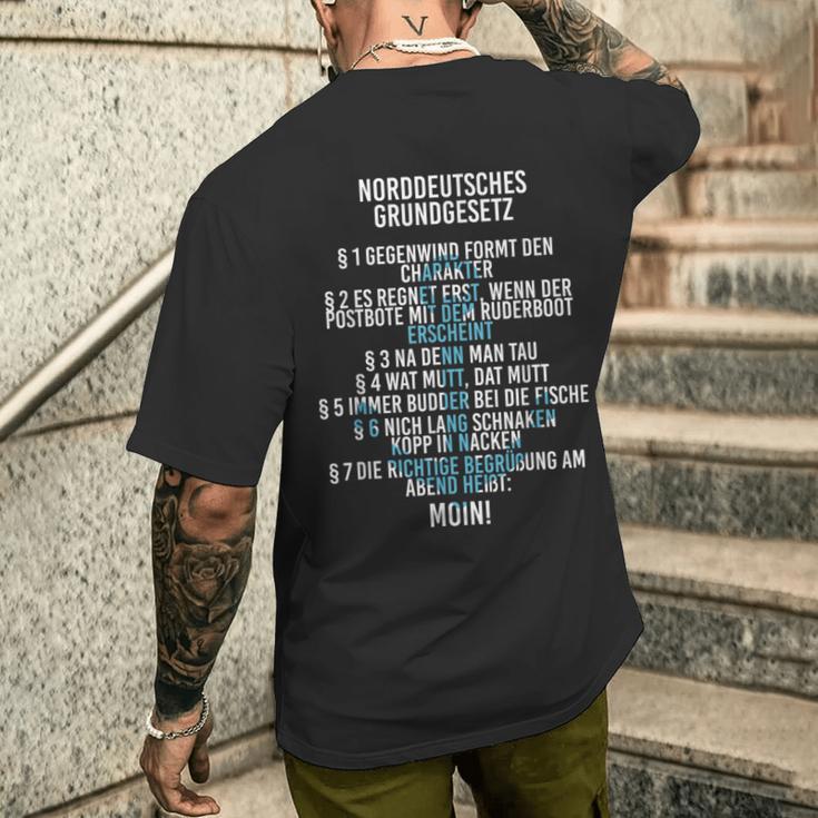 Slogan North Sea North German Basic Law T-Shirt mit Rückendruck Geschenke für Ihn